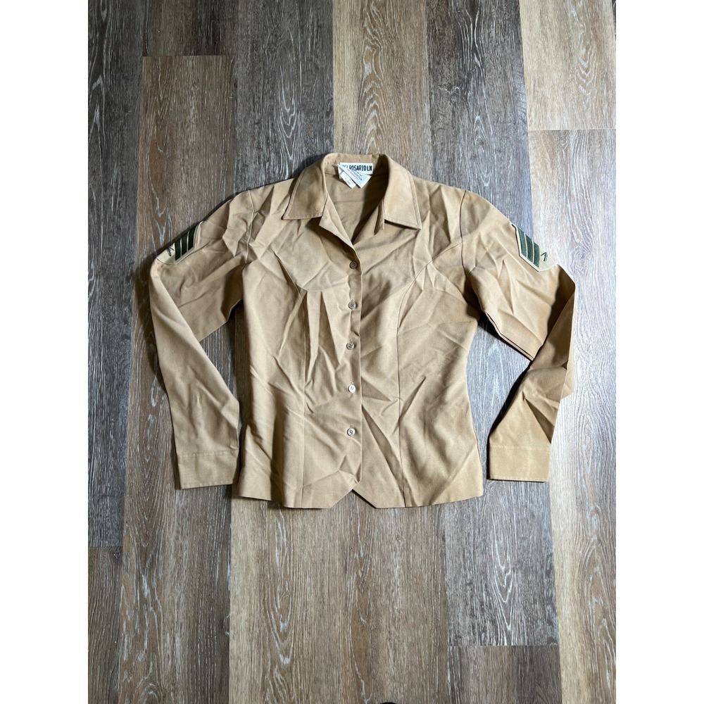 DSCP‎ Valor Collection USMC Women's Khaki Long slv Uniform Shirt 8 Long Corporal